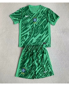 Brasile Portiere Maglia Gara Casa Repliche Copa America 2024 Bambino